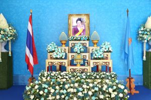 ลงนามถวายพระพร สมเด็จพระนางเจ้าสิริกิติ์พระบรมราชินีนาถ ในรัชกาลที่ 9